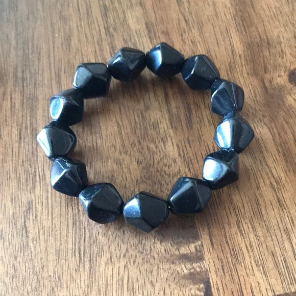 Jewelry - A black nugget like bracelet.. in good condition